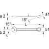 Gedore ring-steeksleutel 7 XL SW 16mm L.265mm vorm A extra lang chroom-vanadiumstaal