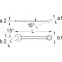Gedore ring-steeksleutel 7 XL SW 16mm L.265mm vorm A extra lang chroom-vanadiumstaal