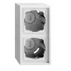 Gira 106280 opbouwbehuizing 2-voudig met frame, F300, zuiverwit