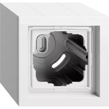 Gira 1-voudige opbouwbehuizing met F200 frame, zuiverwit (106170)