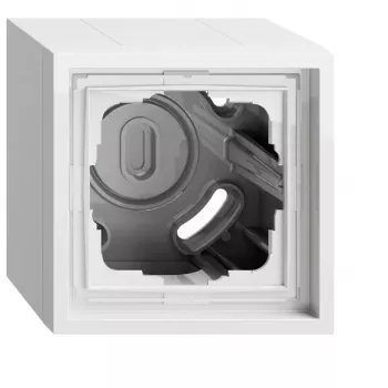 Gira 1-voudige opbouwbehuizing met F300 frame, zuiverwit (106180)
