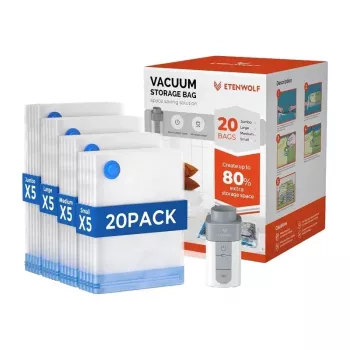 Etenwolf VB03 Elektrische vacuümpomp met vacuüm bewaarzakken, 1500 mAh
