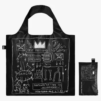 LOQI Basquiat tas – Crown zwart