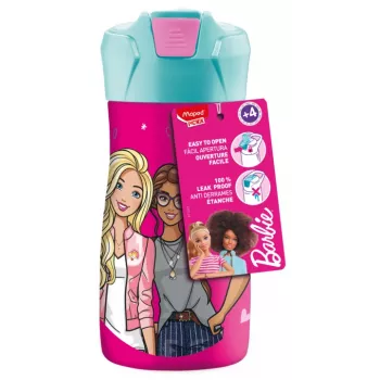 Maped PICNIK drinkfles Barbie, 0,43 l, lichaam van roestvrij staal met Barbie-motief, rietje inbegrepen