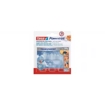 tesa Powerstrips® DECO haakjes SMALL, transparant, 15 stuks (58900)