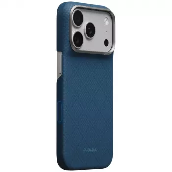 PITAKA Edge Case Argyle MagSafe hoesje voor iPhone 18 Pro / 17 Pro, middernachtblauw