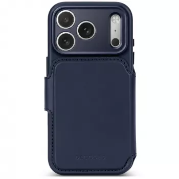 Decoded Leather Detachable Wallet leren hoesje voor iPhone 18 Pro / 17 Pro, MagSafe, Midnight