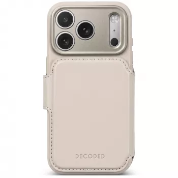 Decoded Leather Detachable Wallet leren hoesje voor iPhone 18 Pro Max / 17 Pro Max, MagSafe, Taupe
