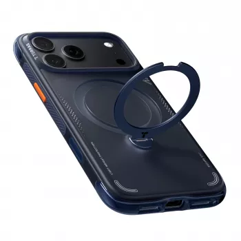 TORRAS Ostand Q3 Air – hoesje voor iPhone 18 Pro / 17 Pro, compatibel met MagSafe (deep blue)