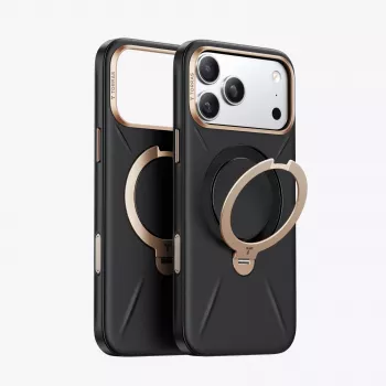 TORRAS Ostand Q3 VegSkin hoesje voor iPhone 18 Pro Max / 17 Pro Max, MagSafe-compatibel, zwart