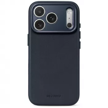 Decoded Leather Backcover – leren hoes voor iPhone 18 Pro / 17 Pro, compatibel met MagSafe (middernacht)
