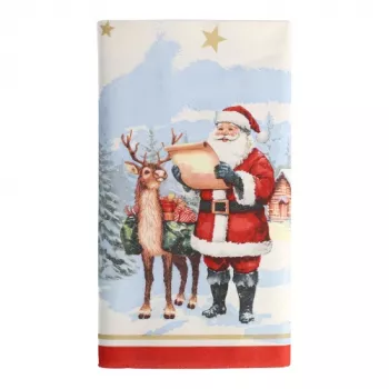 PAPSTAR tafelkleed Dear Santa 37224 wit 120,0 x 180,0 cm