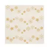 PAPSTAR “Golden Snowflakes” kerstservetten 330 x 330 mm, bedrukt, 1/4-vouw, 3-laags