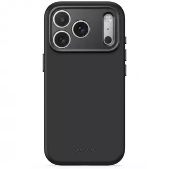 Decoded AntiMicrobial silicone backcover hoes voor iPhone 18 Pro Max / 17 Pro Max, MagSafe, Carbon Black