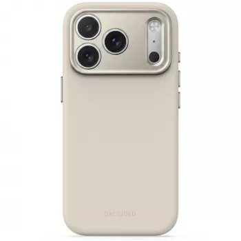 Decoded AntiMicrobial silicone backcover hoes voor iPhone 18 Pro Max / 17 Pro Max, MagSafe, Pebble Grey