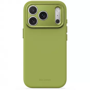Decoded AntiMicrobial silicone backcover hoes voor iPhone 18 Pro / 17 Pro, MagSafe, Moss Green