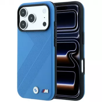 BMW M Tire Track Metall-Logo MagSafe-hoesje voor iPhone 18 Pro Max / 17 Pro Max, blauw