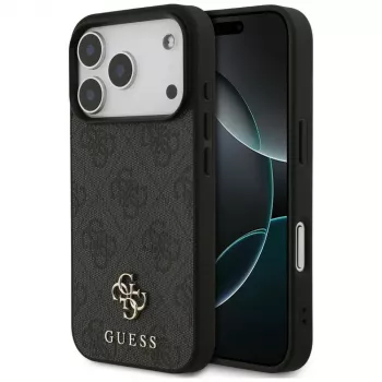 Guess 4G Small Classic Logo MagSafe-hoesje voor iPhone 18 Pro / 17 Pro, zwart