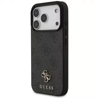 Guess 4G Small Classic Logo MagSafe-hoesje voor iPhone 18 Pro / 17 Pro, zwart