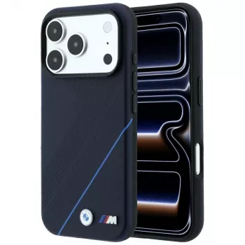 BMW M Tire Track Blue Line MagSafe-hoesje voor iPhone 18 Pro / 17 Pro, marineblauw