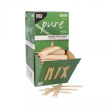 PAPSTAR pure houten patatvorkjes, 1000 stuks