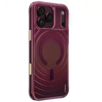 UNIQ Coehl Vela hoesje voor iPhone 18 Pro Max / 17 Pro Max, magnetisch laden, bordeauxrood