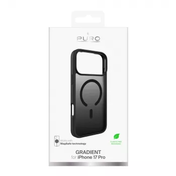 Puro Gradient – hoesje voor iPhone 17 Pro, compatibel met MagSafe (zwart)