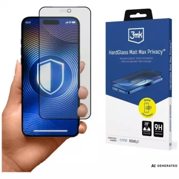 3mk HardGlass Matt Max Privacy gehard glas voor Apple iPhone 18 Pro Max