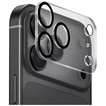 UNIQ Optix Clearshield Frameguard camera-objectiefbeschermglas voor iPhone 17 Pro, kristalhelder, met applicator