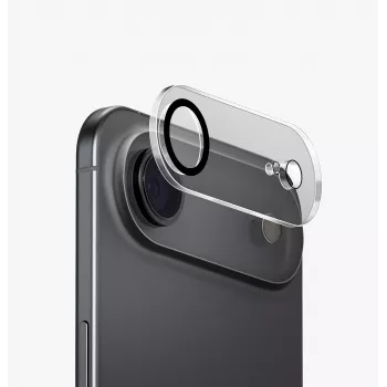 UNIQ Optix Clearshield Frameguard camera-objectiefbeschermglas voor iPhone Air, kristalhelder, met applicator