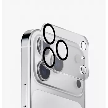 UNIQ Optix Clearshield Frameguard camera-objectiefbeschermglas voor iPhone 18 Pro, kristalhelder, met applicator