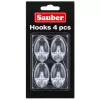 Sauber ovale haakjes, 4 st., 2,3x4 cm, transparant