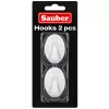 Sauber ovale haken, 3 x 4,7 cm, wit, 2 stuks