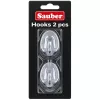 Sauber ovale haken, zilver, 3 x 4,7 cm, 2 stuks