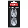 Sauber ovale haken, 2 stuks, 3 x 4,7 cm, transparant