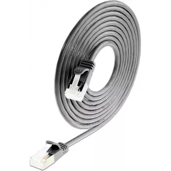 Wirewin SLIM Cat6a 10 Gigabit U/FTP lichtgewicht patchkabel, rond, Ø 3,8 mm, 0,15 m, zwart
