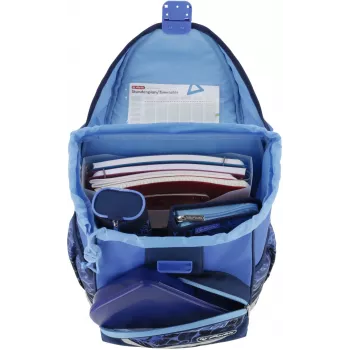 Herlitz UltraLight Plus schooltas, Blue Shark