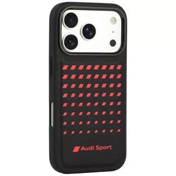 Audi Sport kunstleer MagSafe-case voor iPhone 18 Pro / 17 Pro zwart