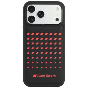 Audi Sport kunstleer MagSafe-case voor iPhone 18 Pro Max / 17 Pro Max zwart