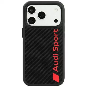 Audi R8 Carbon Fiber MagSafe-hoesje voor iPhone 18 Pro / 17 Pro zwart