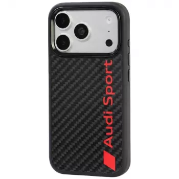 Audi R8 Carbon Fiber MagSafe-hoesje voor iPhone 18 Pro / 17 Pro zwart