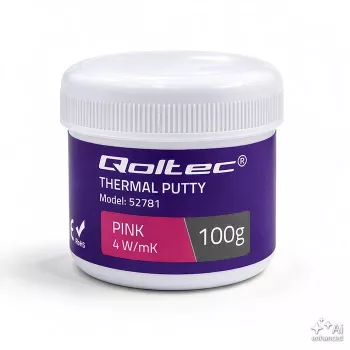 Qoltec hooggeleidende warmtegeleidingspasta | Thermal Putty 4 W/m-K | 100 g | roze