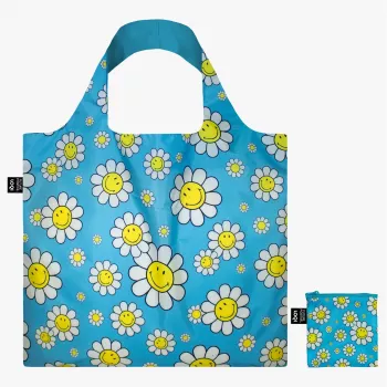 LOQI Smiley tas – Flowers Blue