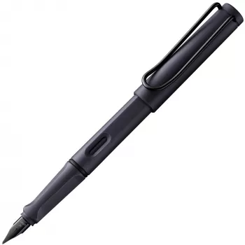 LAMY safari vulpen met patroon, steel black, pen M (1238794)