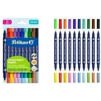 Pelikan Colorella Twin viltstiften kleurgesorteerd, 10 stuks