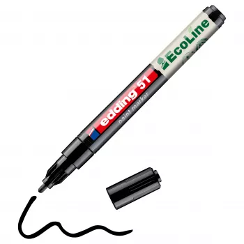 Edding 51 EcoLine 4-51-001 lakmarker zwart 1 mm, 2 mm