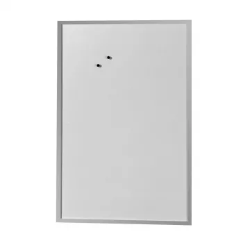 herlitz magneetbord 60 x 80 cm, wit gelakt staal, frame van zilverkleurig hout