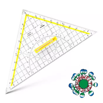 ARISTO geodriehoek met handgreep, 25,0 cm