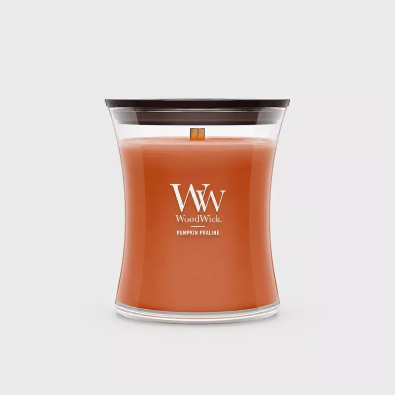 WoodWick Pumpkin Praline kaars, middel