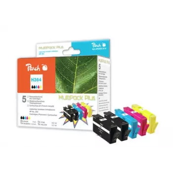 Peach PI300-685 inktcartridges voor HP 364 (5 st.), zwart, geel, cyaan, magenta, compatibel